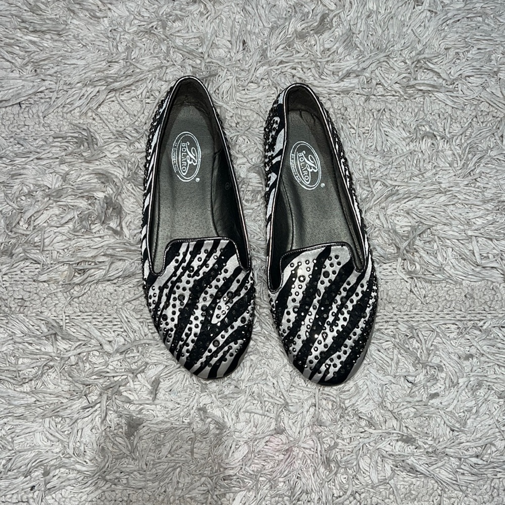 Y2k zebra print flats
